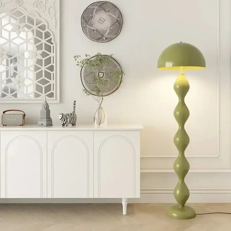 Green Wavy Floor Lamp
