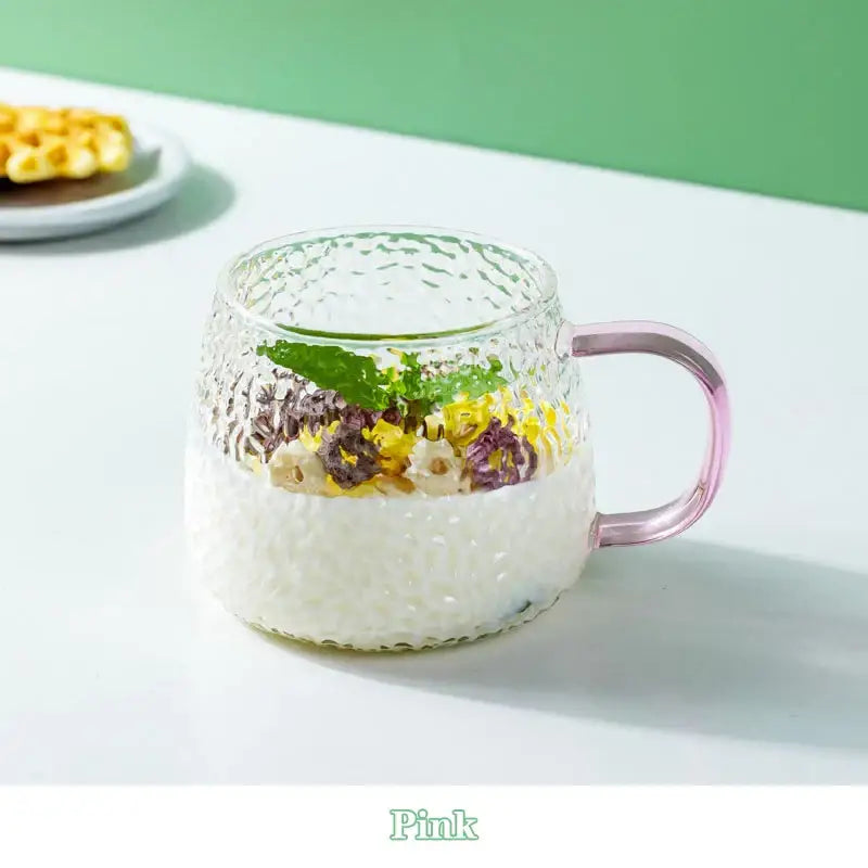 Glass Hammered Mug