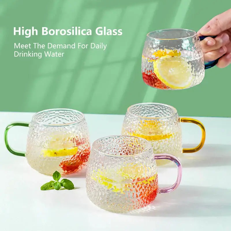 Glass Hammered Mug