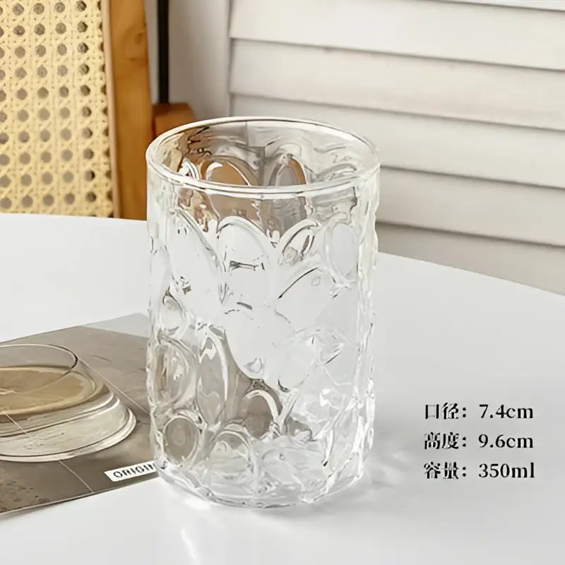 Clear Hammered Glass Tumbler