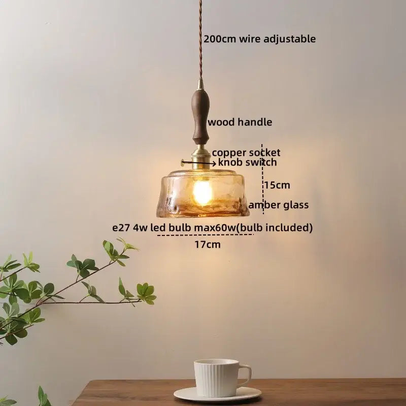 Gray Glass Pendant Lamp