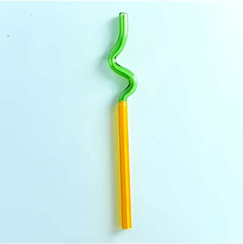 Colorful Twisted Glass Straws