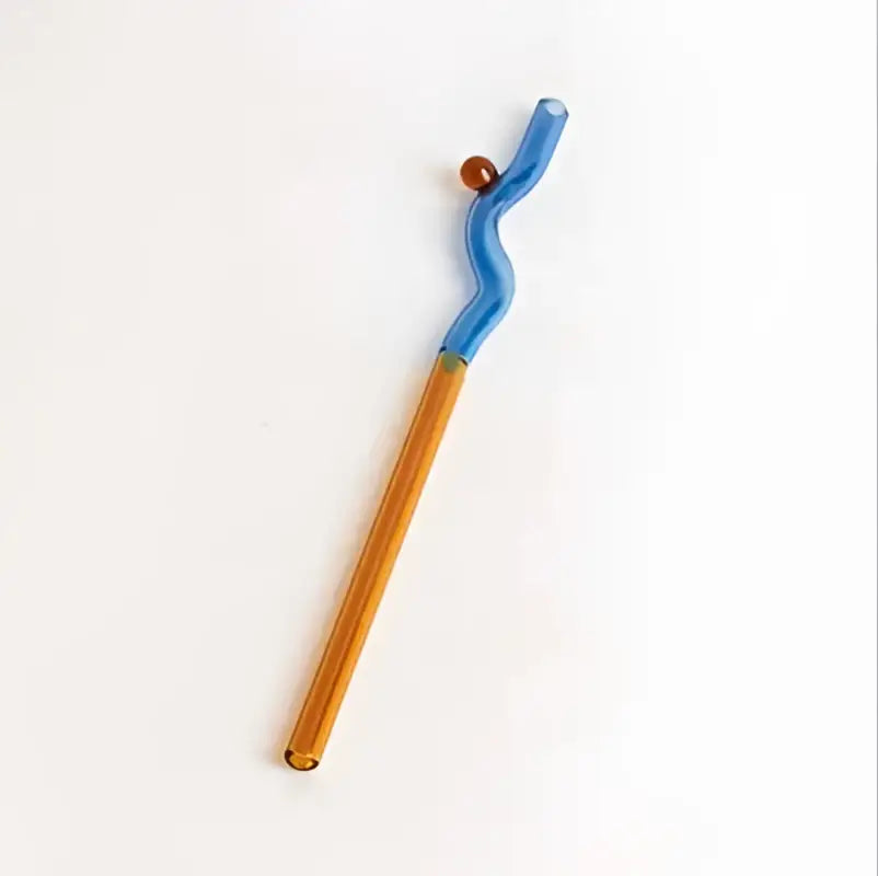 Colorful Twisted Glass Straws
