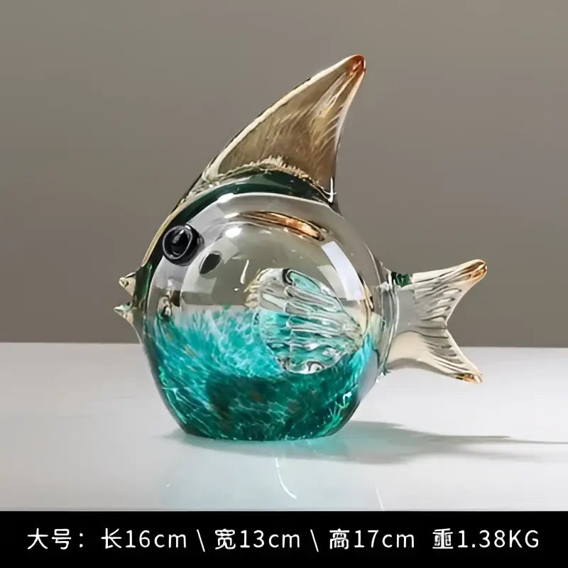 Turquoise Glass Fish Set