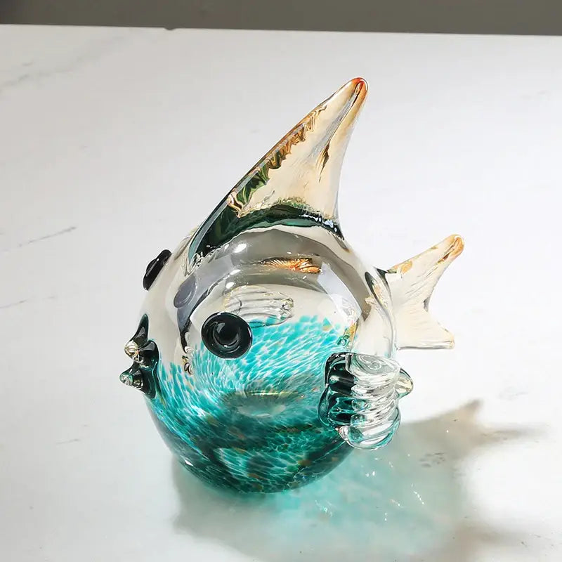 Turquoise Glass Fish Set