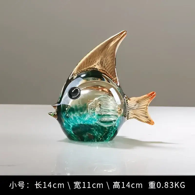 Turquoise Glass Fish Set