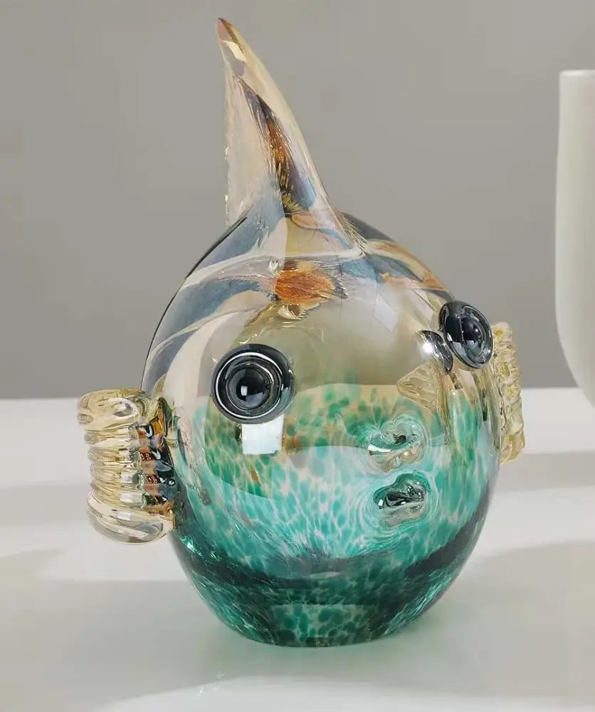 Turquoise Glass Fish Set