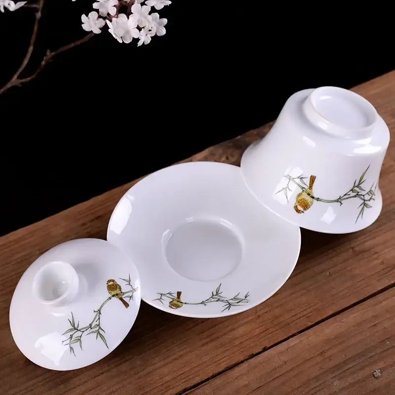 White Porcelain Gaiwan Set