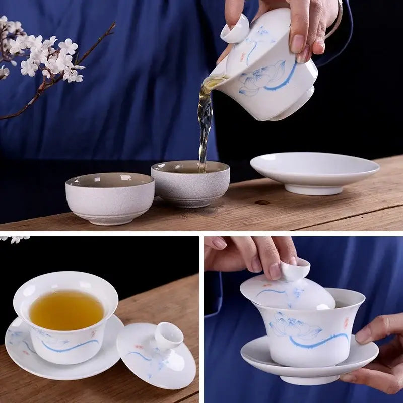 White Porcelain Gaiwan Set