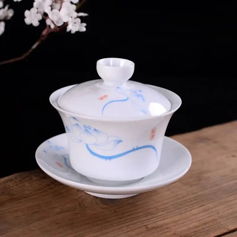 White Porcelain Gaiwan Set