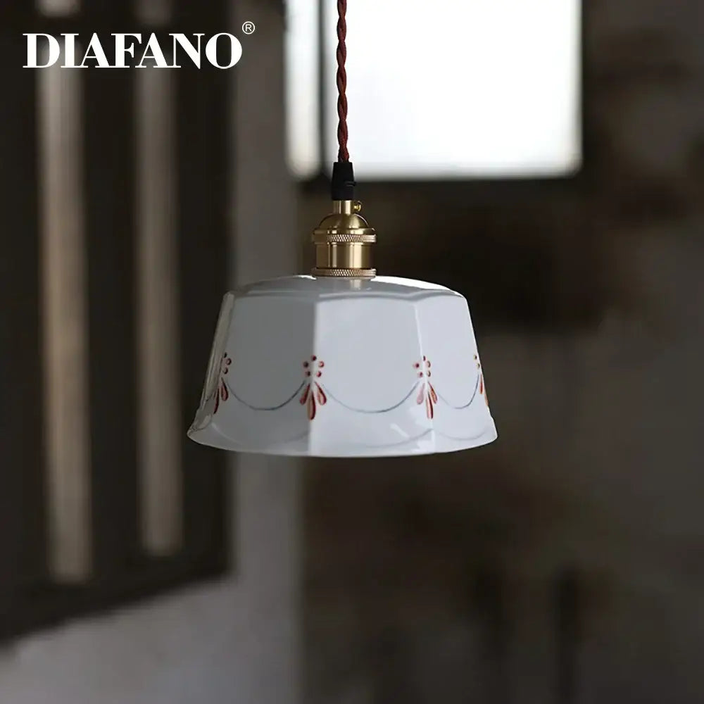 Cream Ceramic Pendant Light