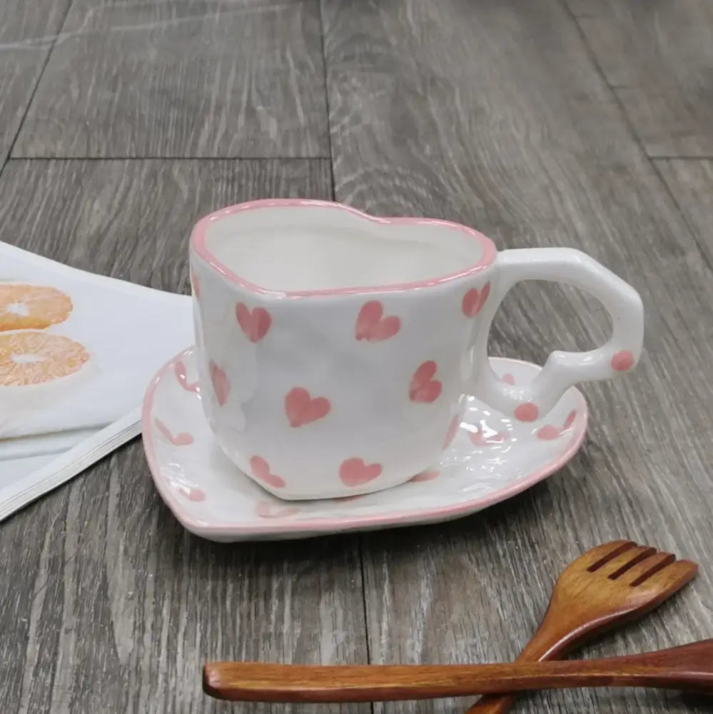 Pink Polka Dot Love Mug