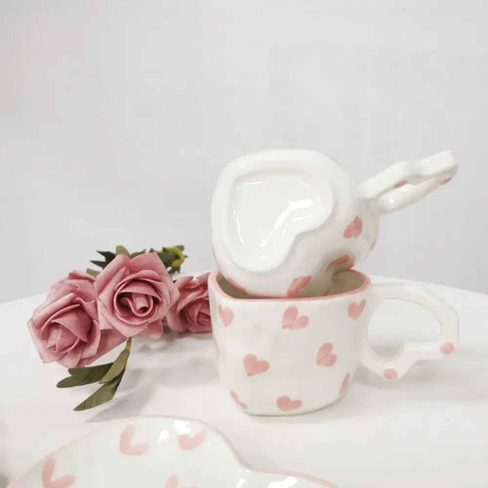 Pink Polka Dot Love Mug