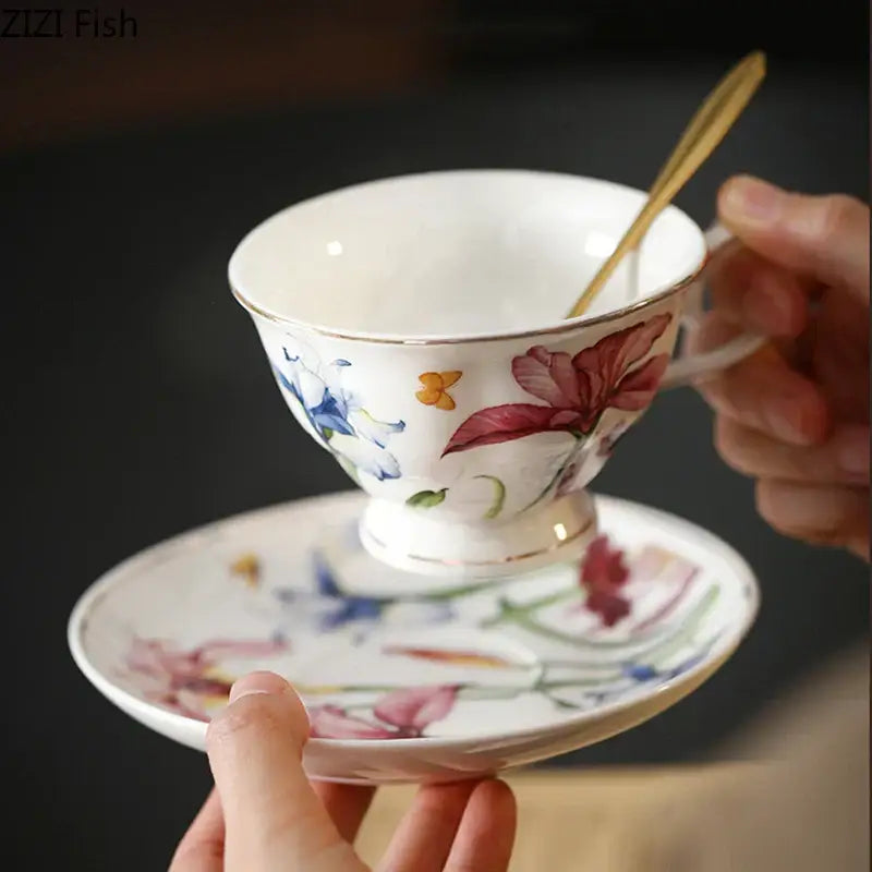 Iris Porcelain Tea Cup