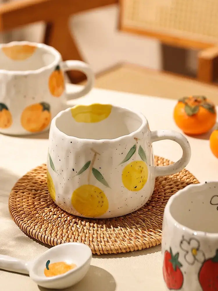 Fruit Motif Ceramic Mug