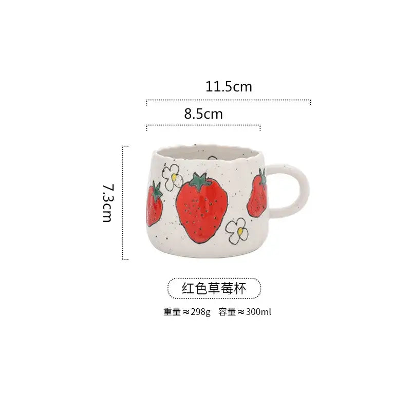 Fruit Motif Ceramic Mug