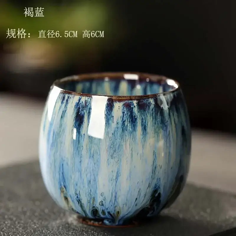 Crackle Glaze Tea Cups