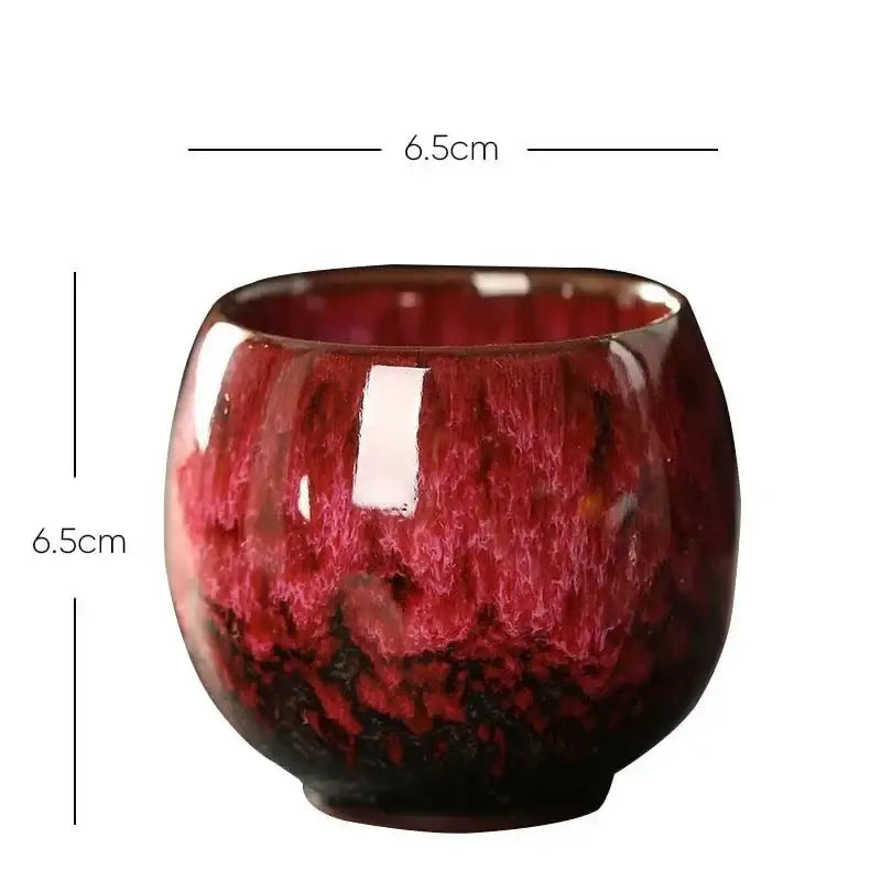 Crackle Glaze Tea Cups