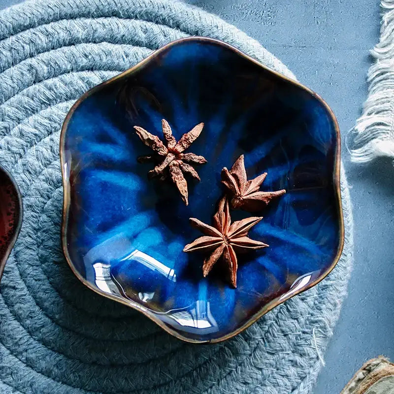 Scalloped Ceramic Dipping Bowl