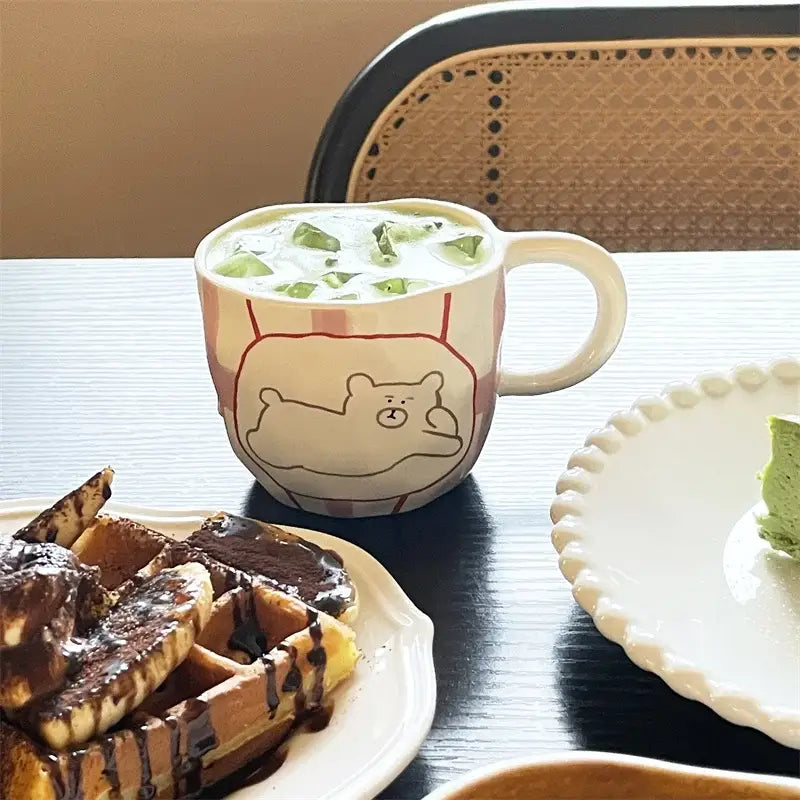 White Ceramic Bear Mug