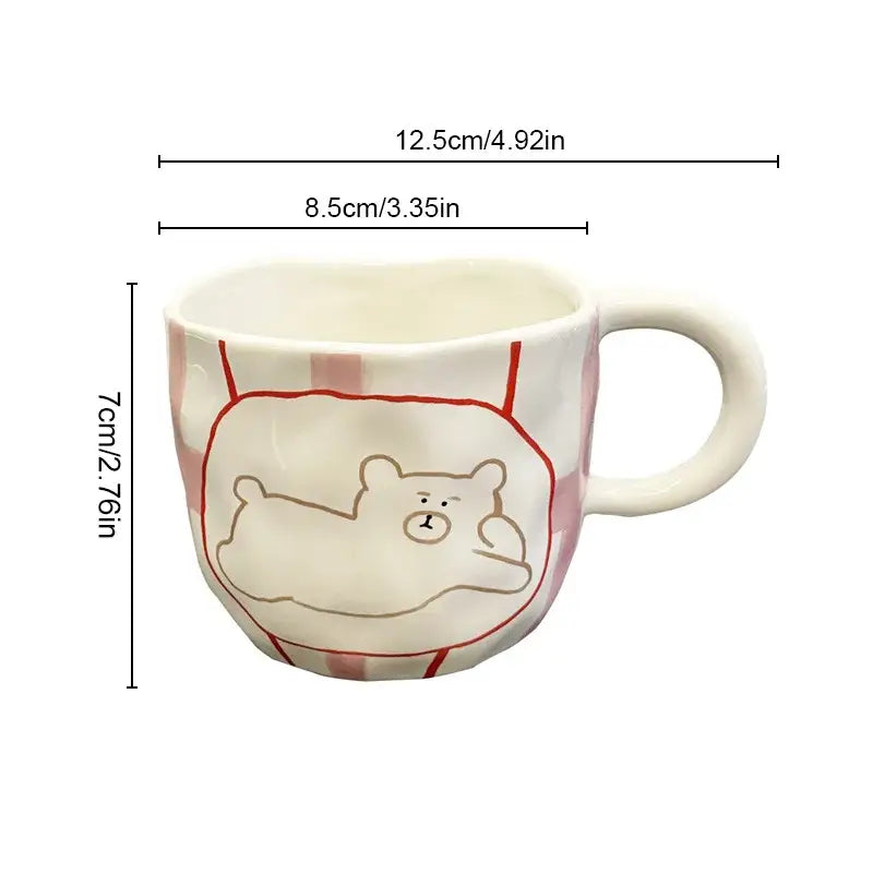 White Ceramic Bear Mug