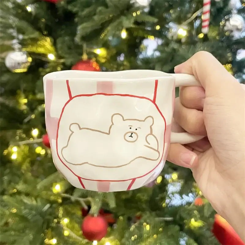 White Ceramic Bear Mug