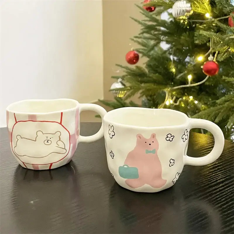 White Ceramic Bear Mug