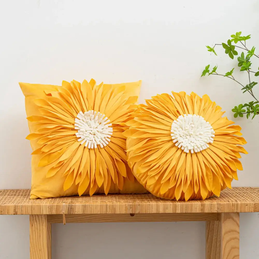 Velvet Chrysanthemum Cushion Cover