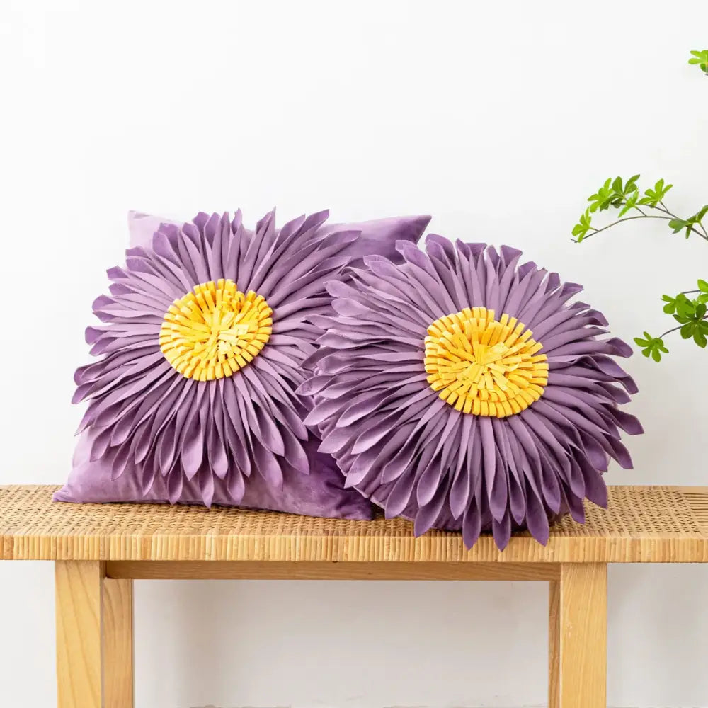 Velvet Chrysanthemum Cushion Cover