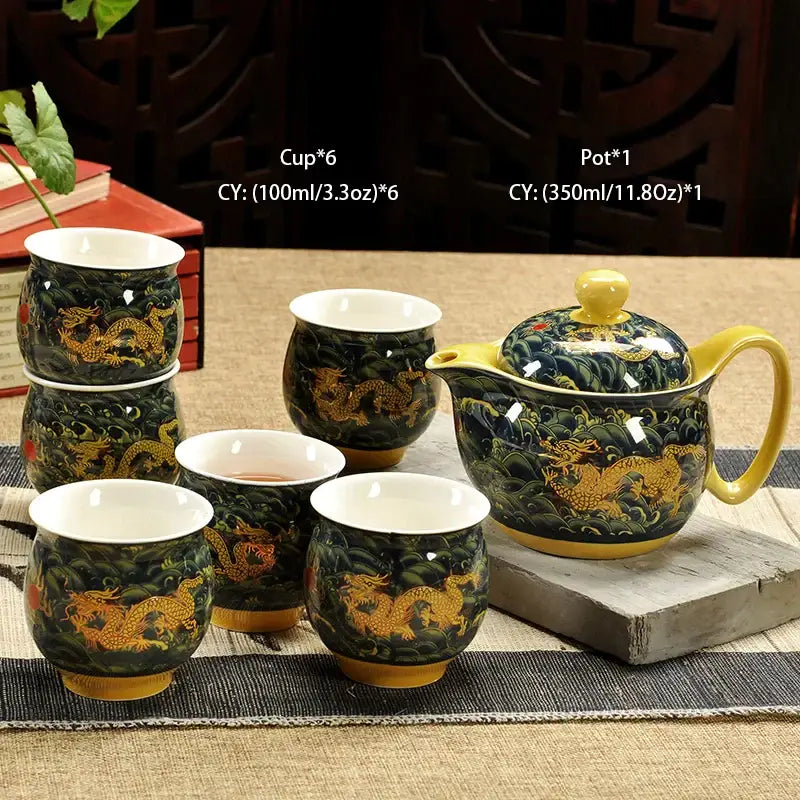 Ceramic Dragon Kung Fu Teapot