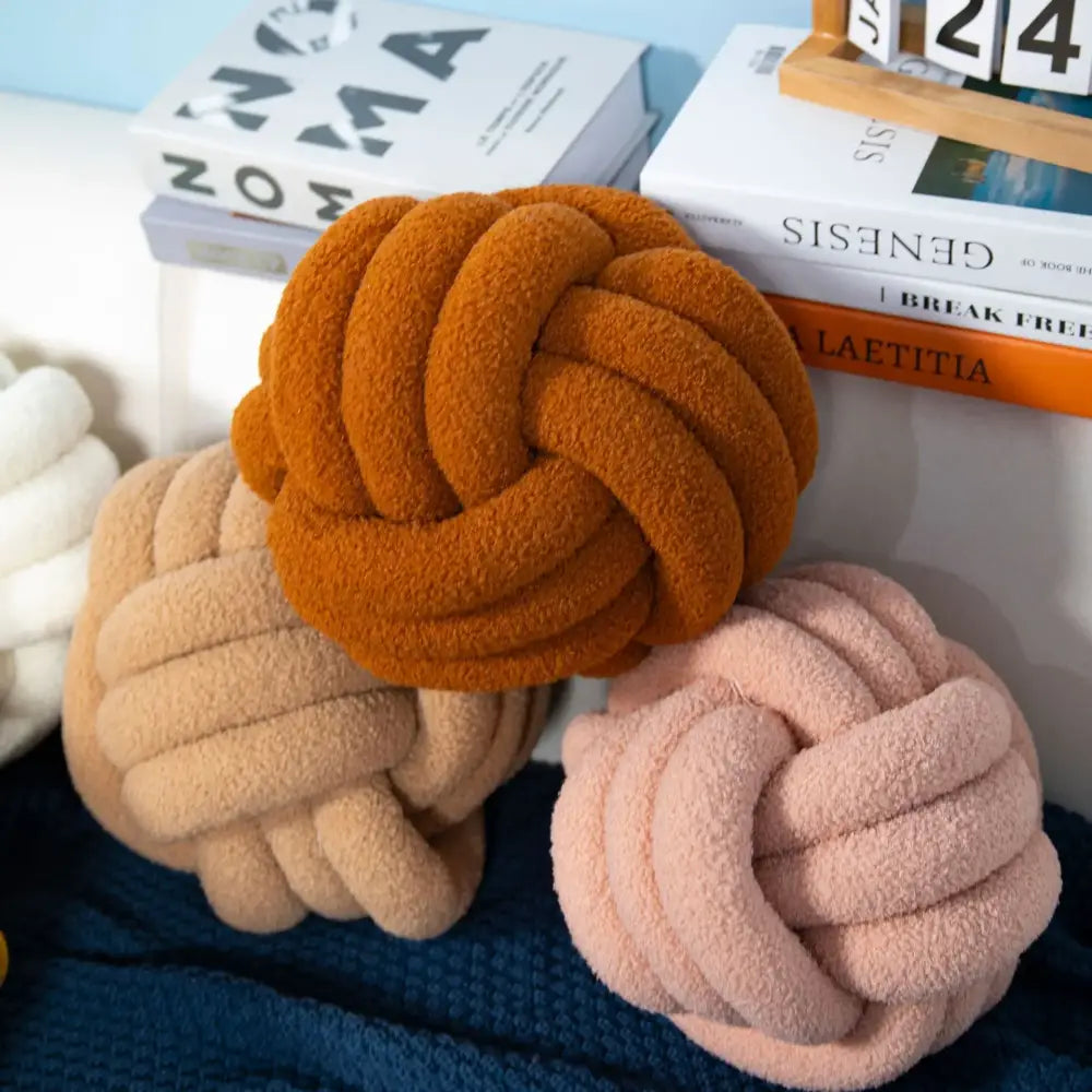 Knotted Boucle Plush Pillow