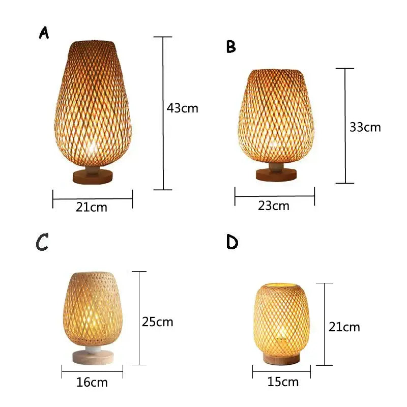 Woven Bamboo Table Lamp