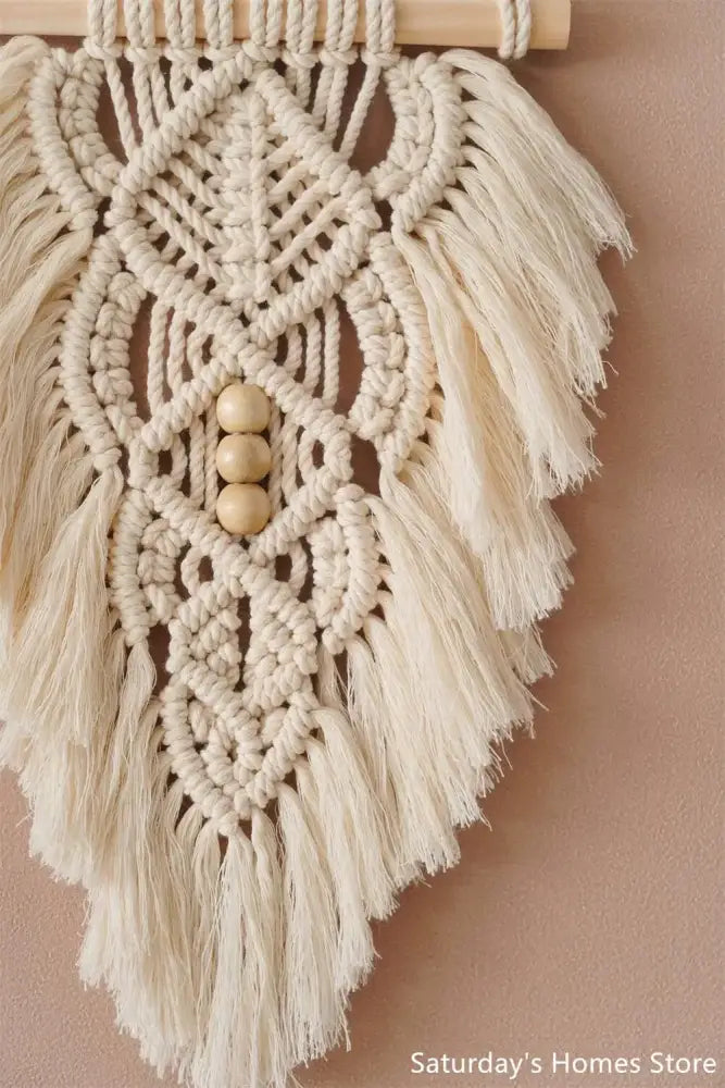 Olive Macrame Leaf Hanging