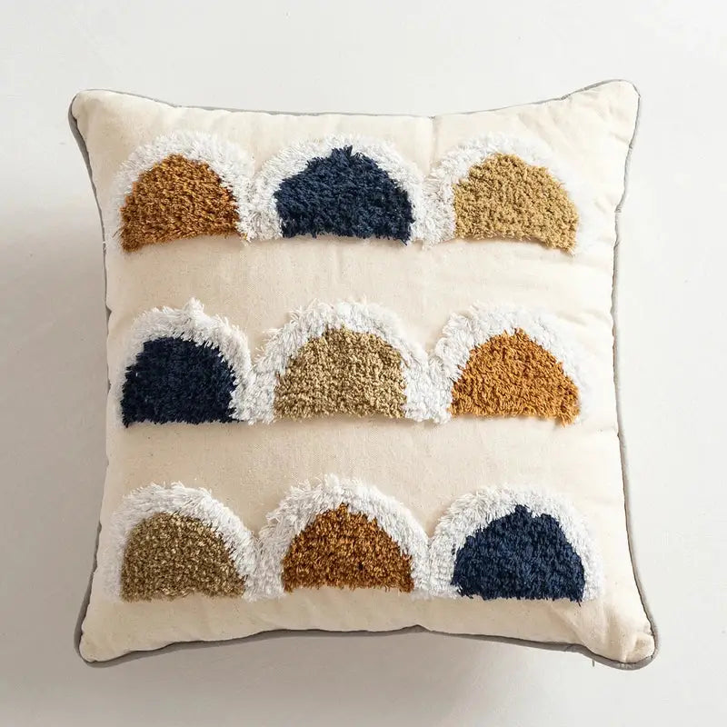 Cream Geometric Pillow Cover