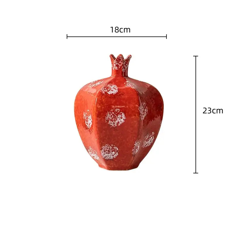 Red Ceramic Vase Set