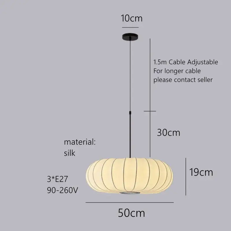 Silk Pumpkin Pendant Light