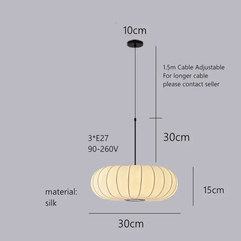 Silk Pumpkin Pendant Light