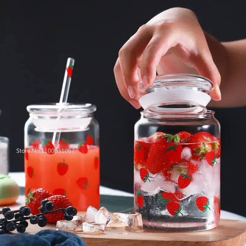 Pink Glass Milkshake Tumbler