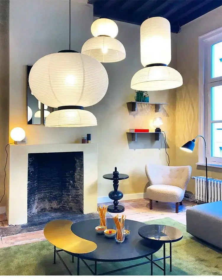 White Paper Rim Chandelier
