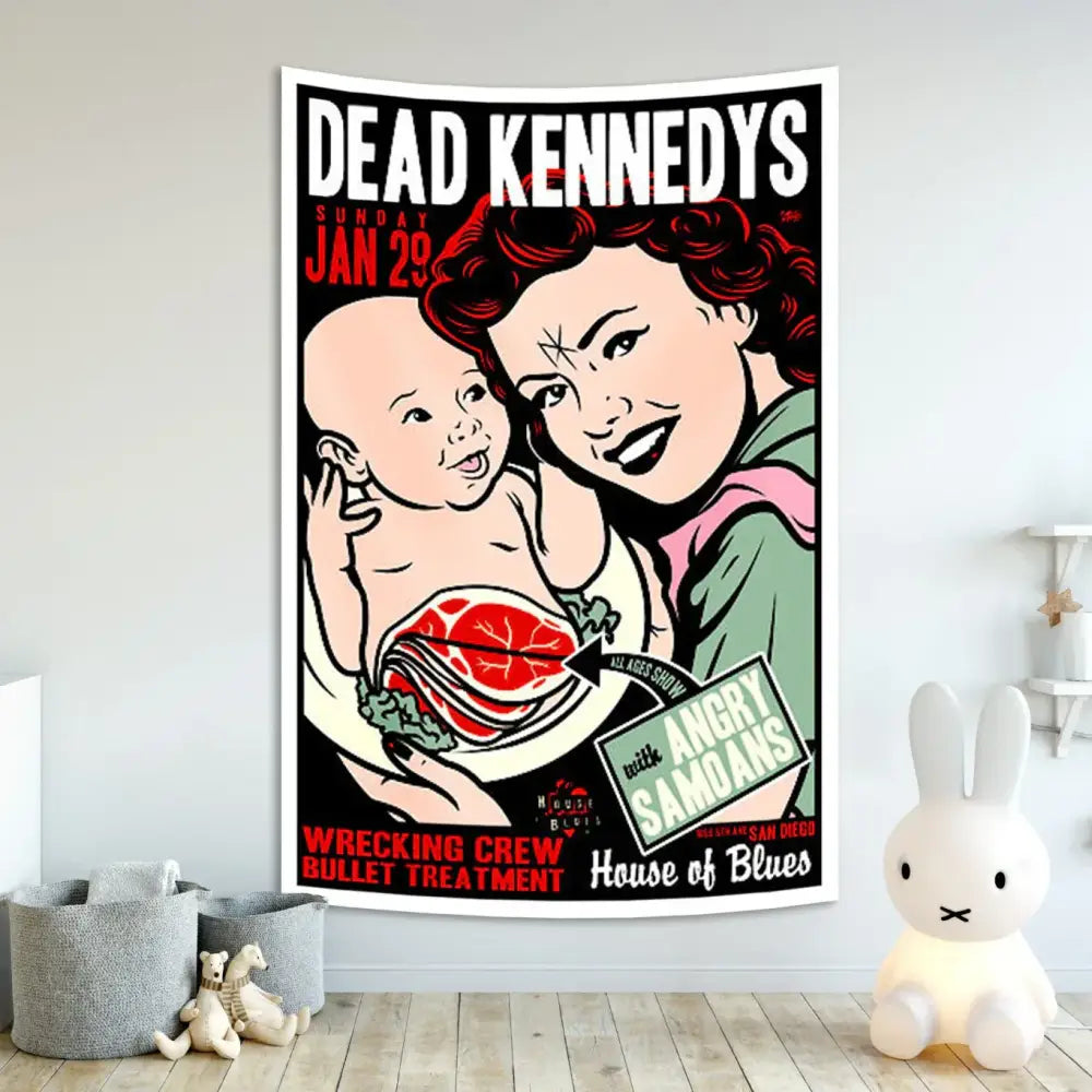 Rock Band Flag Tapestry
