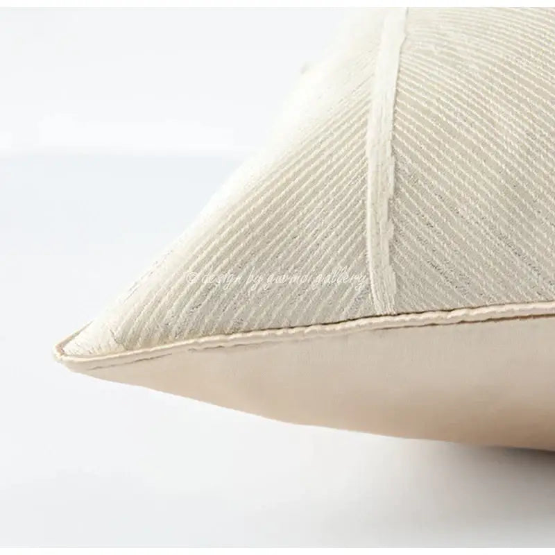 Beige Herringbone Cushion Cover