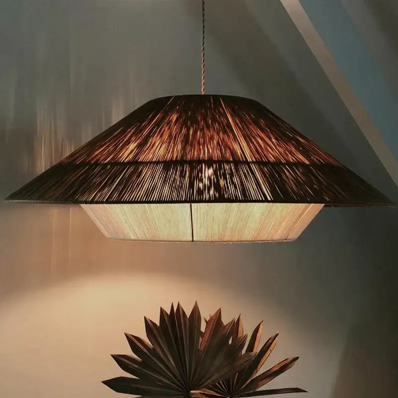 Bamboo Rattan Pendant Light D80cm for Dining