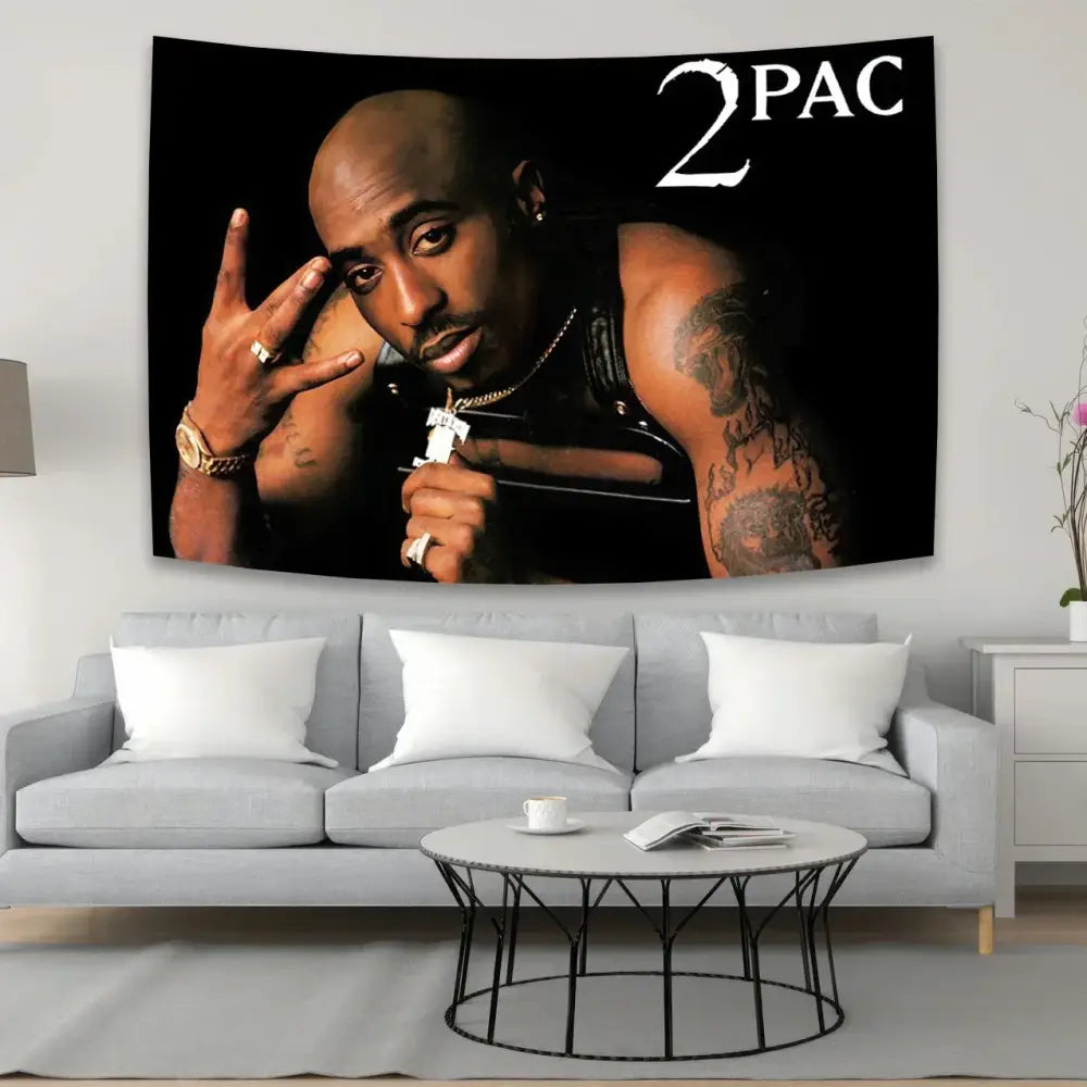 Red White Hip-Hop Tapestry