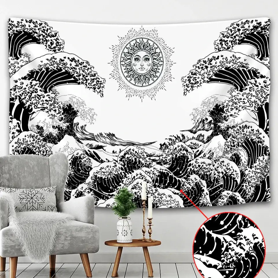 Hokusai Beach Wall Tapestry
