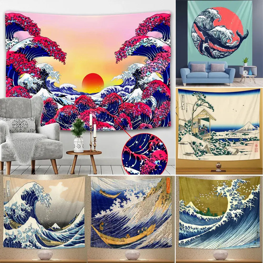 Hokusai Beach Wall Tapestry