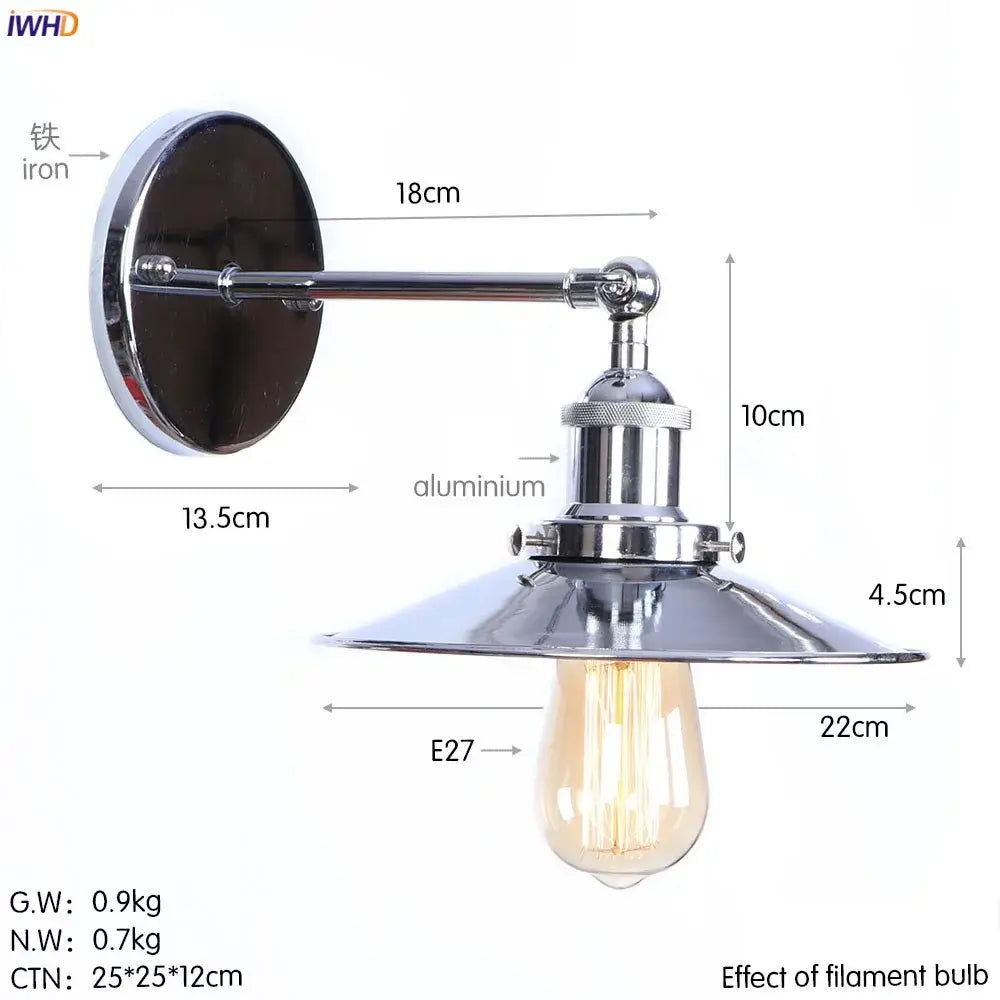 Gold Rustic LED Wall Light
