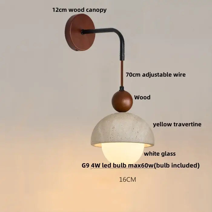 Beige Concrete Wall Lamp