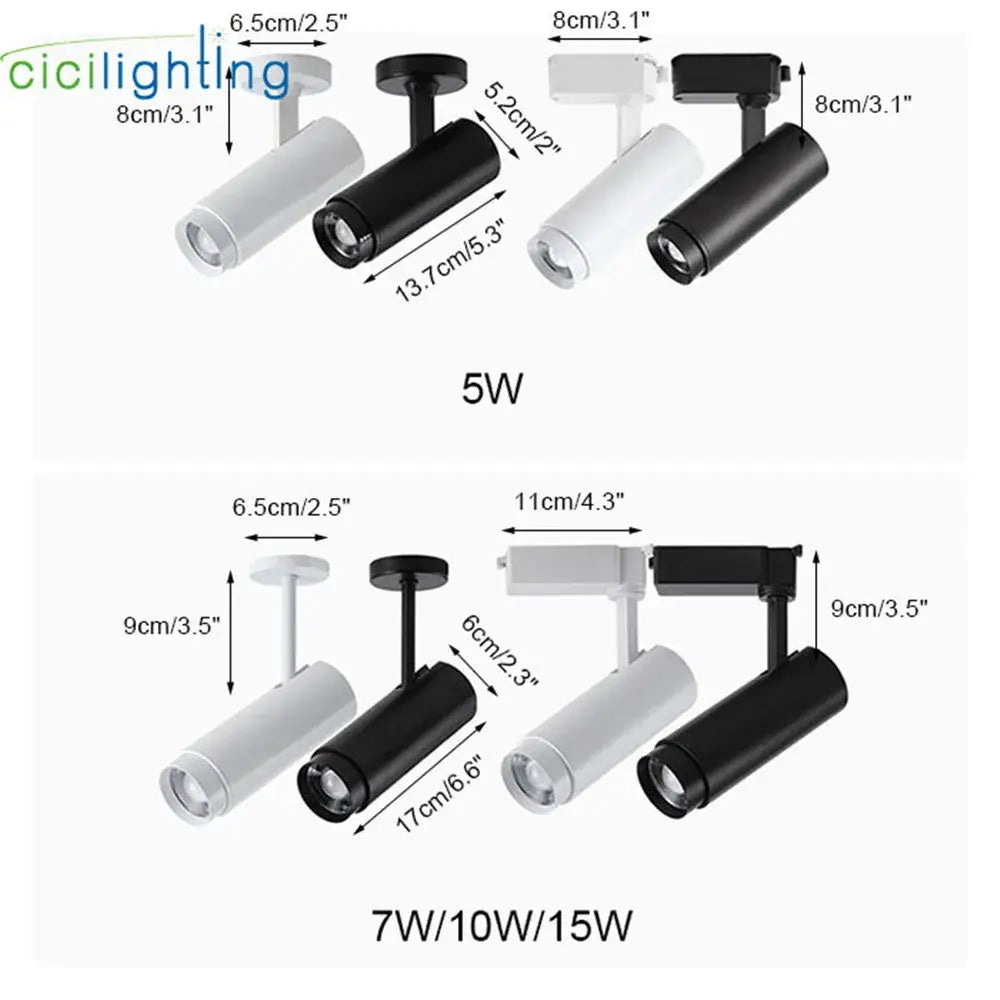 Black Adjustable Track Spotlight