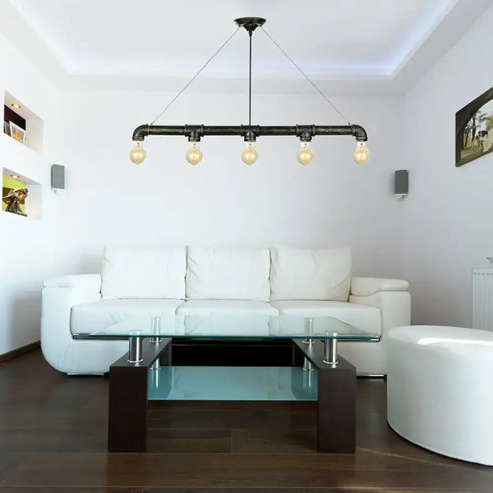 Black Brass Ceiling Chandelier