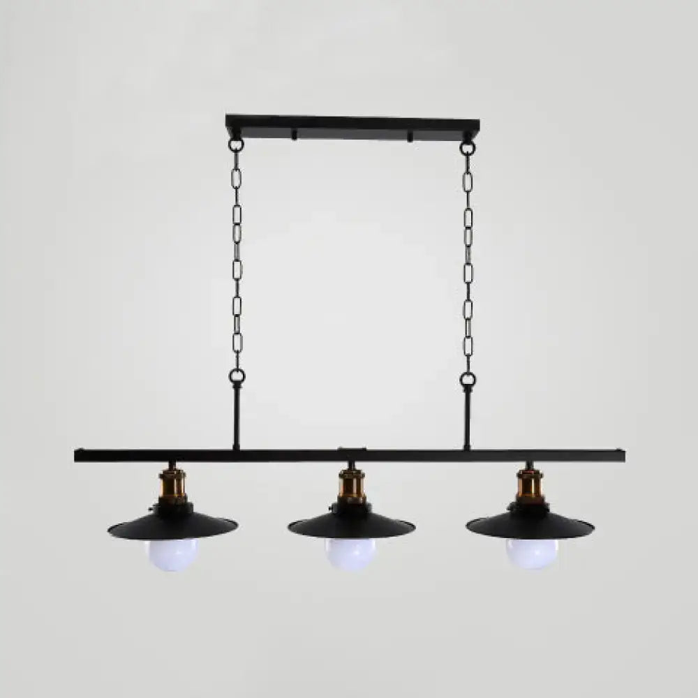 Black Flat Shade Pendant